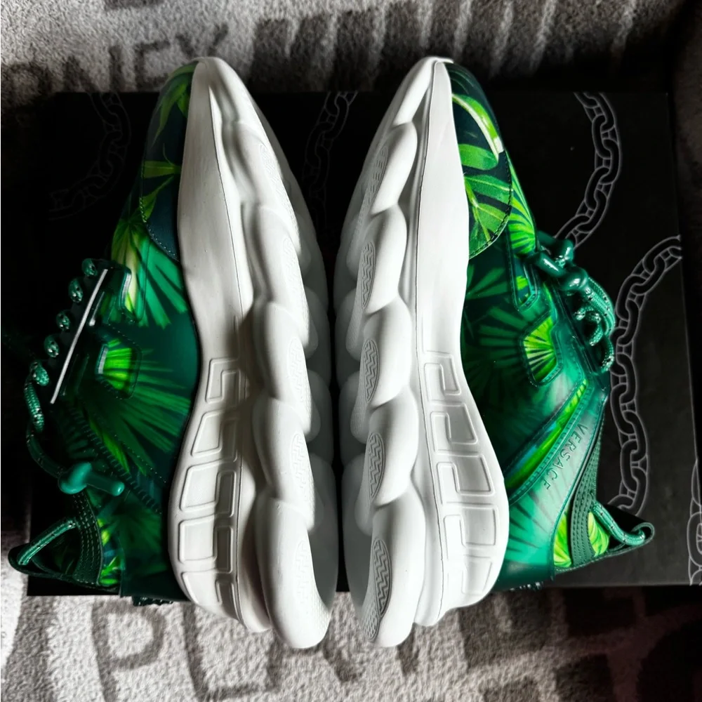 Versace x Concept chain reaction sneakers medusa greca green emerald 37.5 NWT - Picture 8 of 16